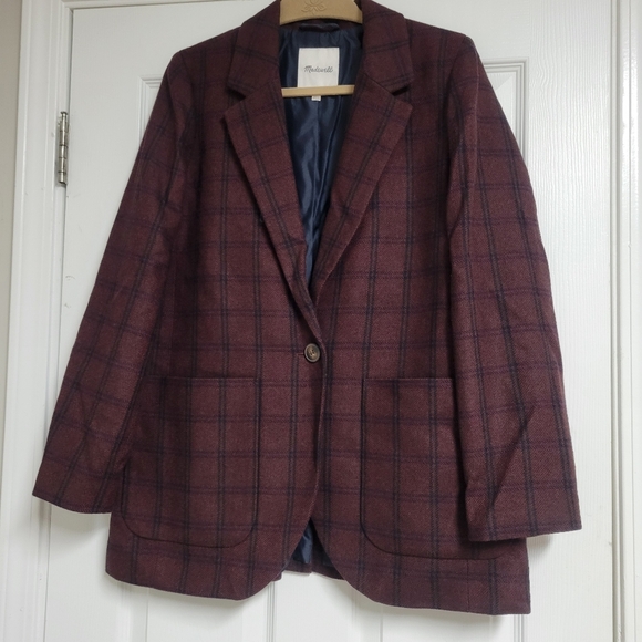 Madewell Larsen Windowpane Size Large. - Picture 6 of 16